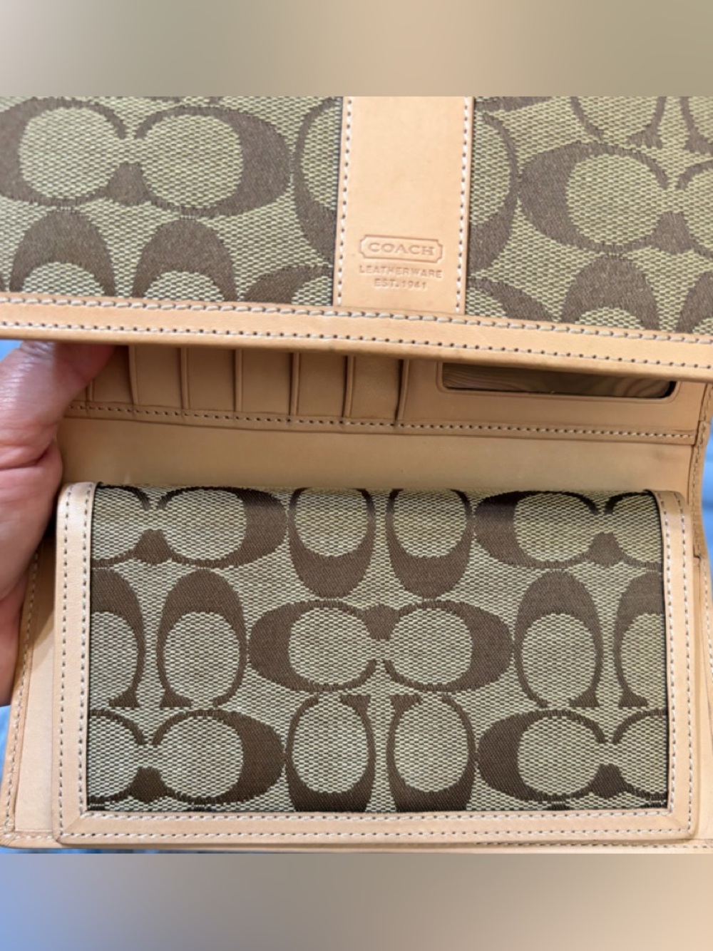 Coach Signature Long Wallet - Picture 6 of 12